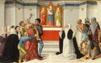 St._Catherine_of_Siena_Exorcising_a_Possessed_Woman_painting_by_Girolamo_di_Benvenuto